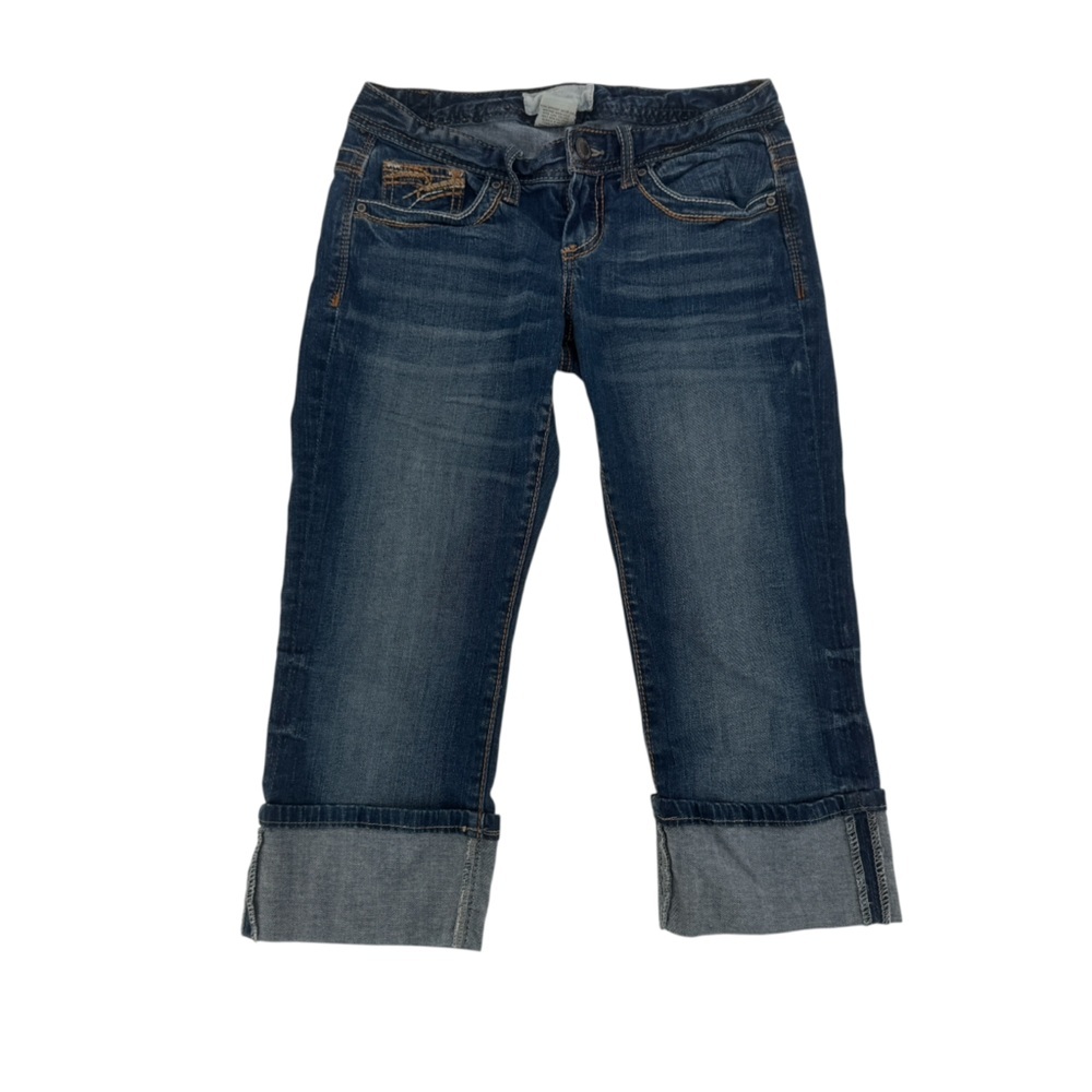 Maurices Indigo Cropped Cuff Hem Denim Jeans Size 1/2 (28) Women’s